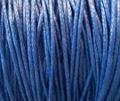 Cord, waxed cotton, dark blue, 1.0mm, priced per 5m