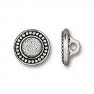 tierracast,button,bezel,ss34,antique,silver