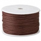 Cord, waxed cotton, brown, 1.0mm, priced per 5m