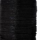 Satinsnöre rattail, 2mm, svart, 5m