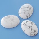 Cabochon, natural howlite, 40x30mm oval, 1pc