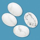 Cabochon, howlit, 18x13mm oval, 1st