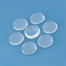 Clear magnifying cabochons, glass, 10mm eller 12mm round, 10pcs
