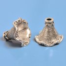 Large bead caps / cones, antique silver-soloured