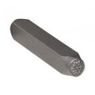 Design stamp punch, tempered steel, 6mm snowflake, 1pc