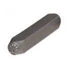 Design stamp punch, tempered steel, 6mm dog paw, 1pc
