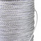 Syntetisk tråd, metallic silver, 0.8mm grov, 10m