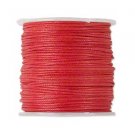 Cord, waxed cotton, red, 0.5-0.7mm, priced per 5m