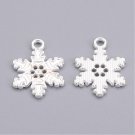 snowflakes,silverplated