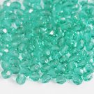Czech Fire Polished faceted beads, 4mm round, Teal, 100pcs