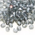 Czech Fire Polished faceted beads, 4mm round, Montana Blue, 100pcs