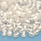 Tjeckiska Fire Polished fasetterade pärlor, 4mm rund, Silver-Lined Crystal, 100st