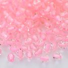 Czech Fire Polished faceted beads, 4mm round, Pink-Lined Crystal, 100pcs