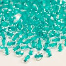 Czech Fire Polished faceted beads, 4mm round, Green Turquoise-Lined Crystal, 100pcs
