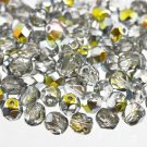 Czech Fire Polished faceted beads, 6mm round, Crystal - Marea, 50pcs