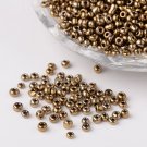 Seed beads, 2mm, bronze