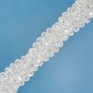 Faceted glass rondelle bead, 4x6mm, clear, approx 90pcs