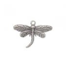 charm,pendant,dragonflyl,silver,antique