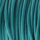 Leather cord, turquoise blue, 2mm, sold per meter