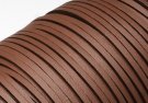 Imitation suede/leather cord, 2.7x1.4mm, brown, 3m