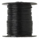 Leather cord, black, 1.5mm, sold per meter.