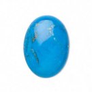 Cabochon, dyed howlite, turquoise blue, 30x22mm oval. Sold individually.