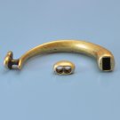 Half-bracelet: clasp and slider for 4mm cords, vintage bronze-coloured, 1 set
