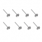 Ear studs,half-drilles,silver-plated