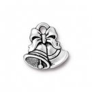 tierracast,charm,christmas,bell,antique,silver
