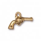 tierracast,antique,charm,gold,gun,revolver
