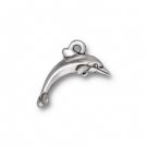 tierracast,antique,charm,silver,dolphin
