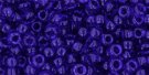 TOHO seed beads, storlek 8/0 (3.1mm), Transparent Cobalt, 10g