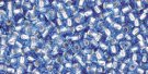TOHO seed beads, storlek 11/0 (2.2mm), Silver-Lined Lt Sapphire, 10g