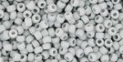 TOHO seed beads, storlek 11/0 (2.2mm), Opaque-Frosted Gray, 10g
