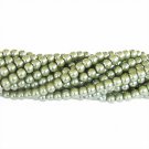 Glass pearls, 6mm, light olive, 60pcs