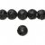 Lavasten, 8mm runda pärlor, svarta, 25st