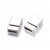 Silver-plated magnetic clasp, glue-in style, 21x13mm, 1pc