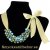 Beautiful party necklace with satin ribbon and glass pearls