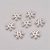 Metal beads - spacers, snowflakes, 7mm, silver-plated, 20pcs