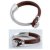 Half-bracelet: clasp and slider for 4mm cords, antique silver-plated, 1 set