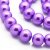 Round glass pearls, purple