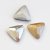 Glass rhinestones, 18mm triangle, mixed colours, 3pcs
