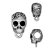 tierracast,bead,antique,silver,skull