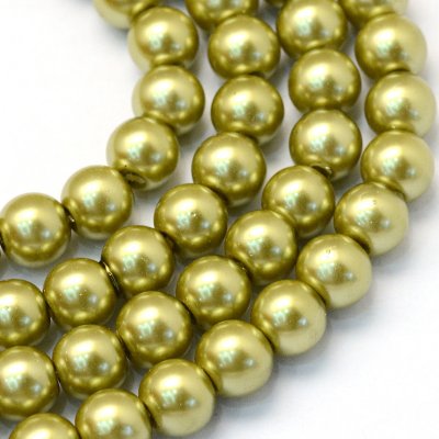 vaxed,beads,8mm,olive,green