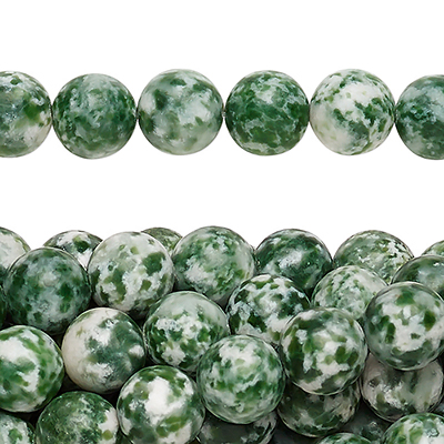 Tree agate / moss agate, 8mm round natural stone beads