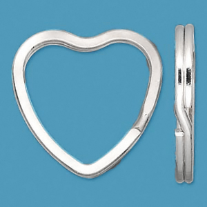 nyckel,ring,hjärta,silver