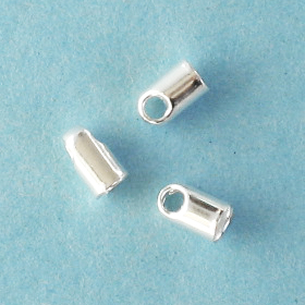 Glue-in cord end, 8x5mm, silver-plated, 10pcs></a></div><div class=