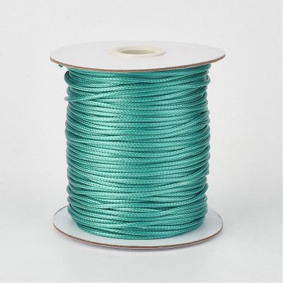 Waxed,synthetic,cords,2mm, sea,green