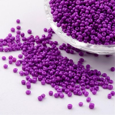 Seed beads, 2mm, Opaque Dark Violet, 50g></a></div><div class=