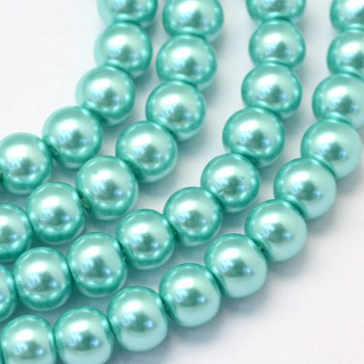 Round glass pearls, 4mm, turquiose blue></a></div><div class=